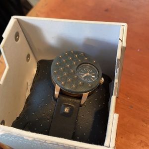 New rarest of rare women's analog diesel watch. Rose gold & black,  studded